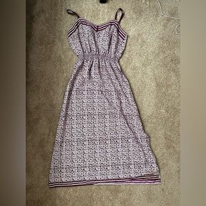 Purple Geometric Long Dress